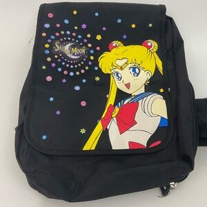 Sailor Moon And Friends Vintage Y2K Crossbody Backpack Bag Black